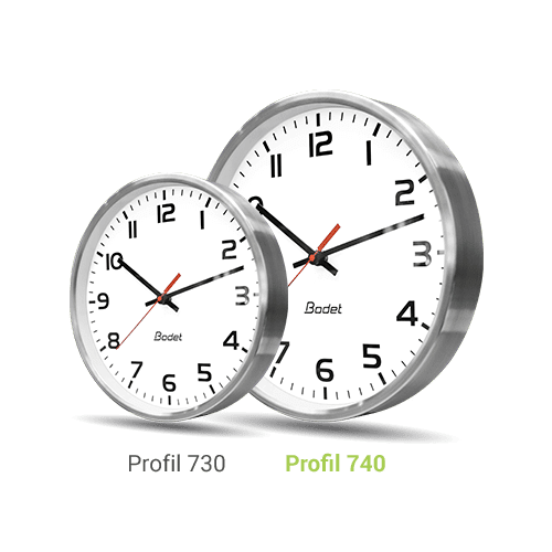 Bodet metal clocks