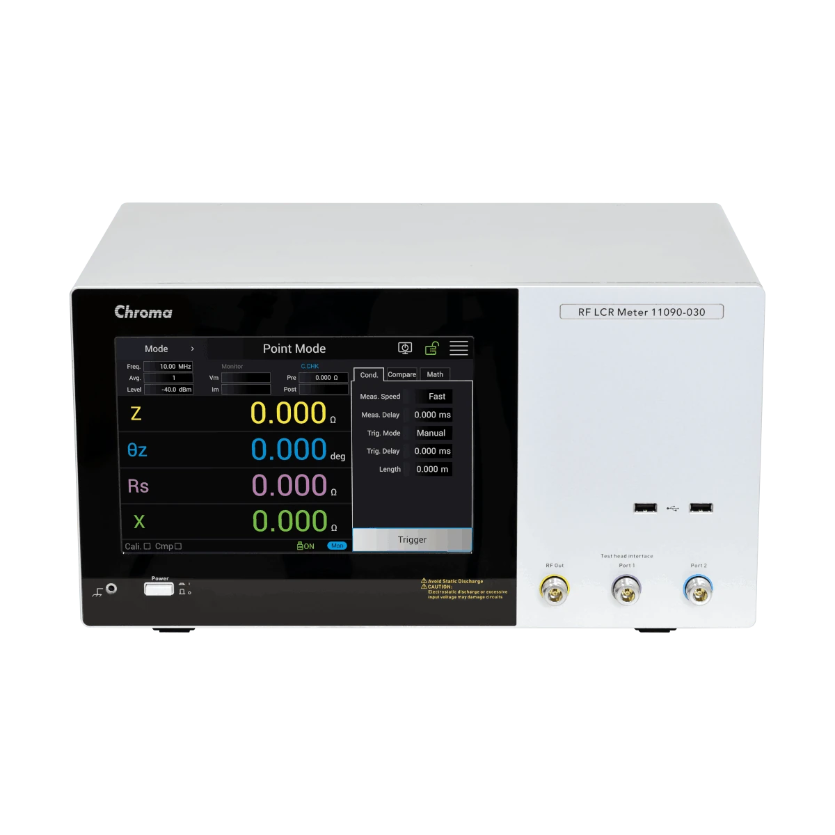 RF LCR Meter by Chroma on a white background Model 11090-030
