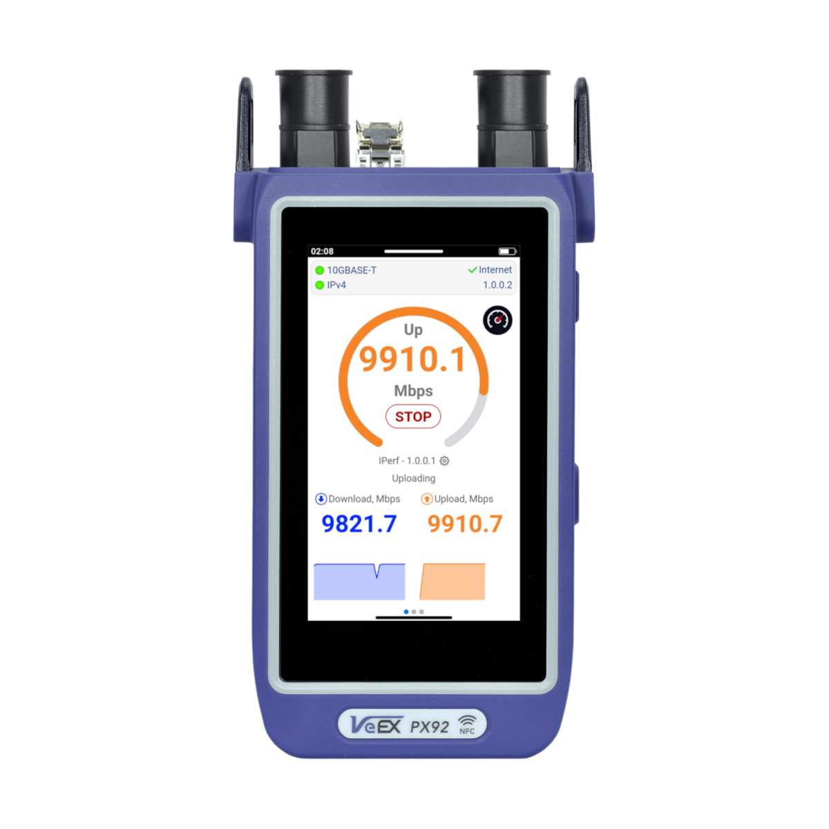 VeEX PX92 Multi-Gigabit Internet Services, Ethernet Speed & Wi-Fi Test Solution