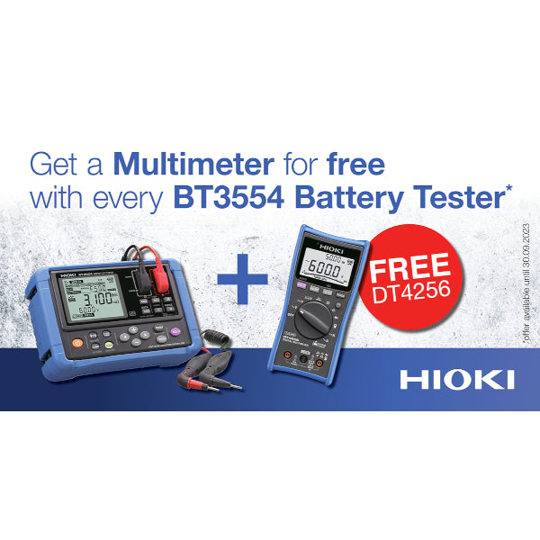 Hioki BT3554-52 Battery Tester + Hioki DT4256 DMM