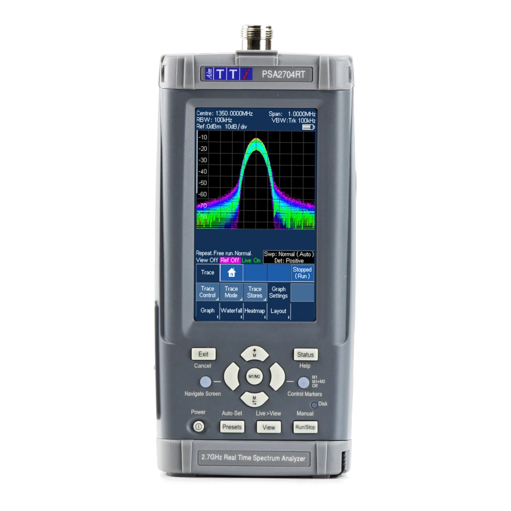 Aim-TTi PSA2704RT Handheld RF Spectrum Analyzer Front
