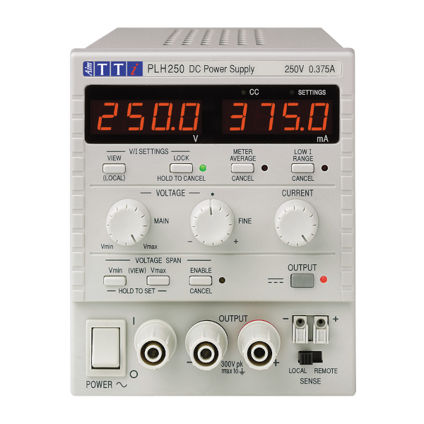 AIM-TTI PLH250 strømforsyning enkelt 0-250V/0-0.375A