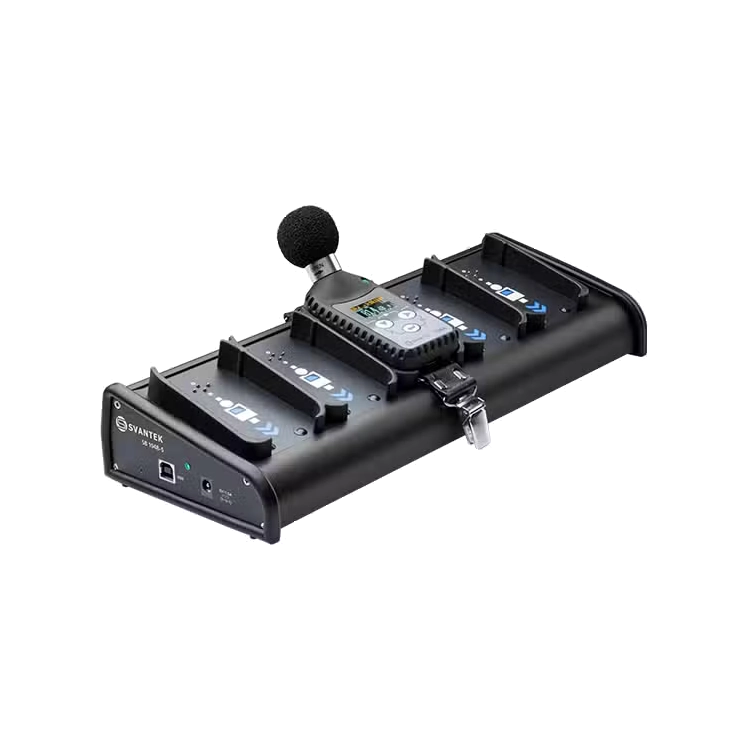 Svantek SV 104BIS with microphone on a white background