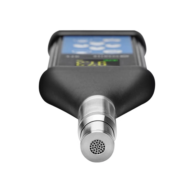 Digital sound level meteron a white background